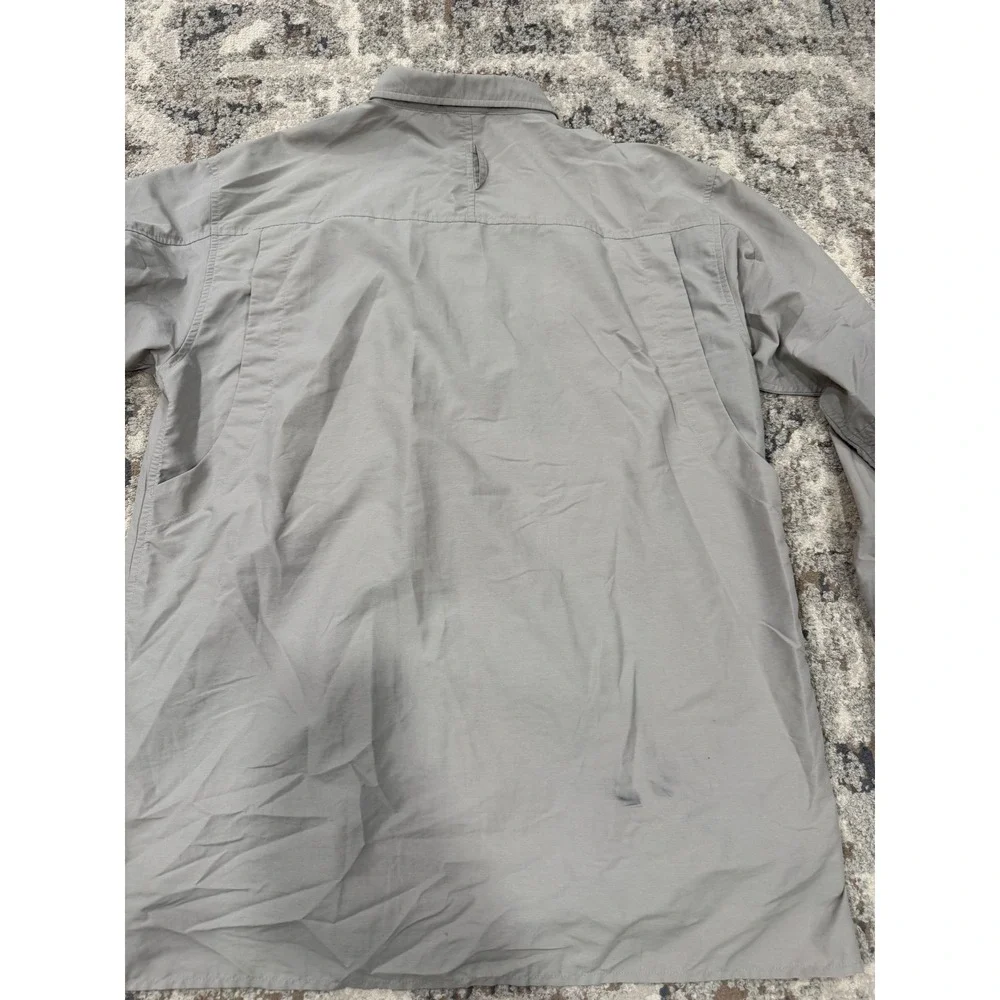 The North Face VaporWick Mens Gray Long Sleeve Utility Hiking Shirt L ABB0